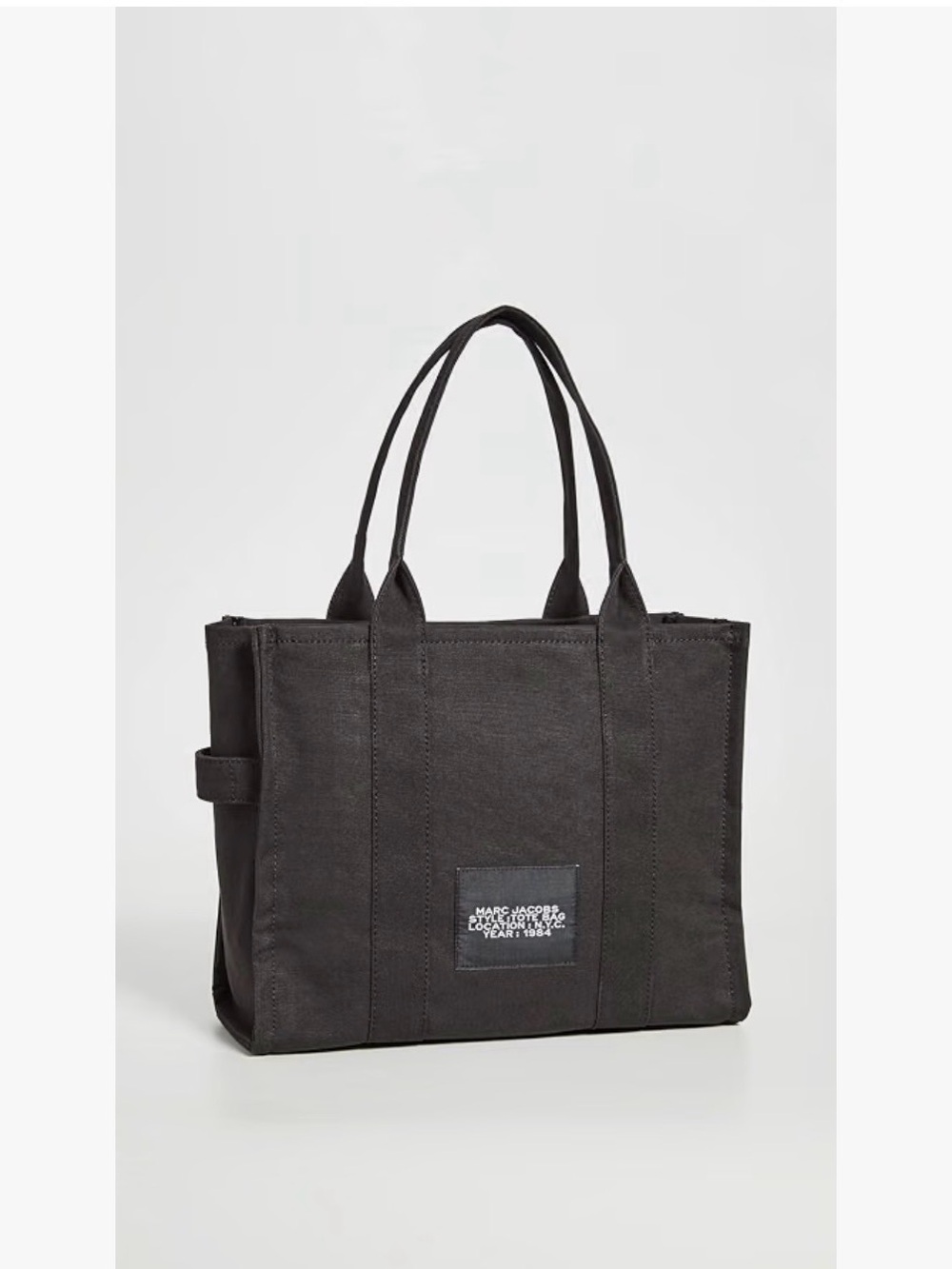 Marc Jacobs Black Canvas Tote with White Logo - Picture 3 of 11